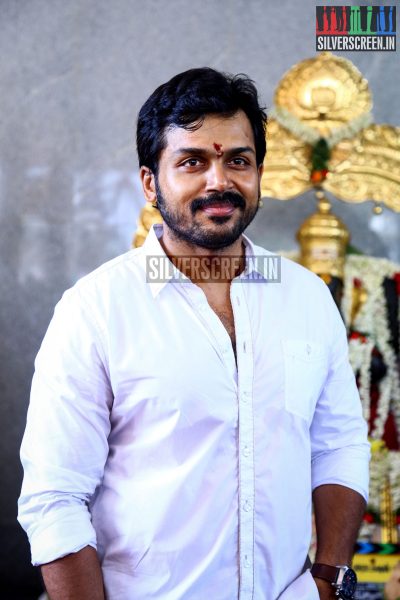 Actor Karthi Sivakumar at PVP Production No 9 Pooja Photos