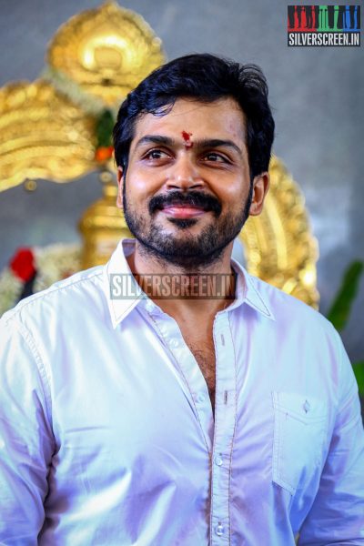 Actor Karthi Sivakumar at PVP Production No 9 Pooja Photos