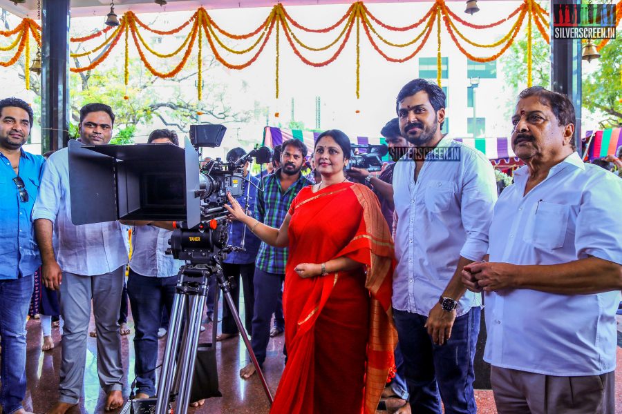 Actor Karthi Sivakumar at PVP Production No 9 Pooja Photos