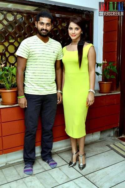 Actor Dhruva and Neetu Chandra at Thilagar Team Interview