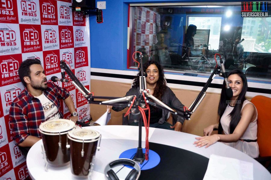 Emraan Hashmi and Amyra Dastur at Red FM Station