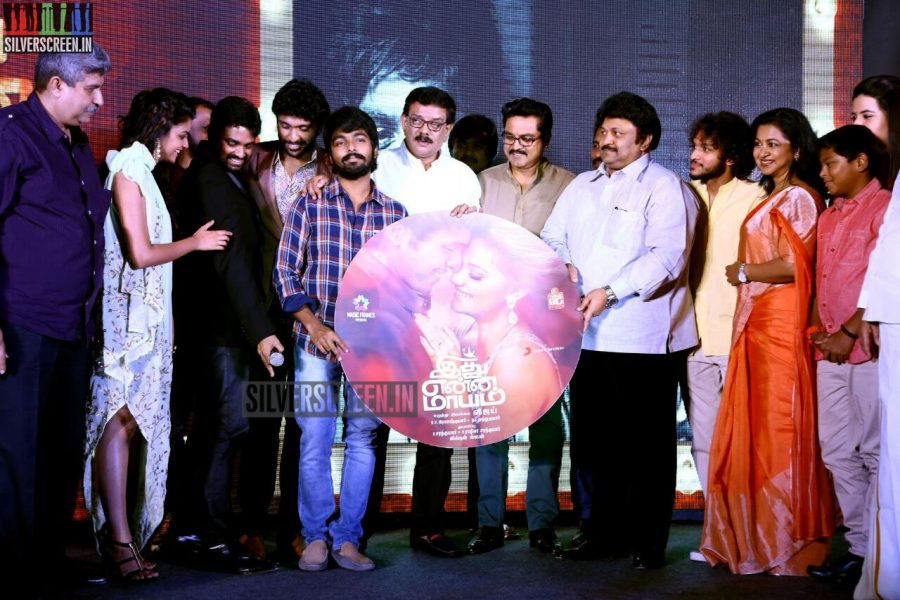 R Sarathkumar at Idhu Enna Maayam Movie Audio Launch Photos