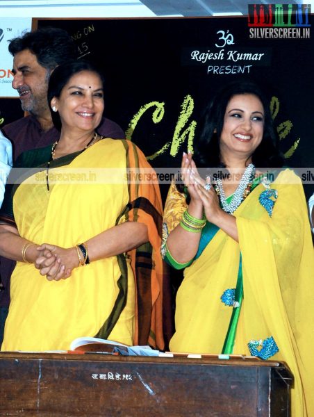 Juhi Chawla and Shabana Azmi at Chalk N Dust Movie Launch