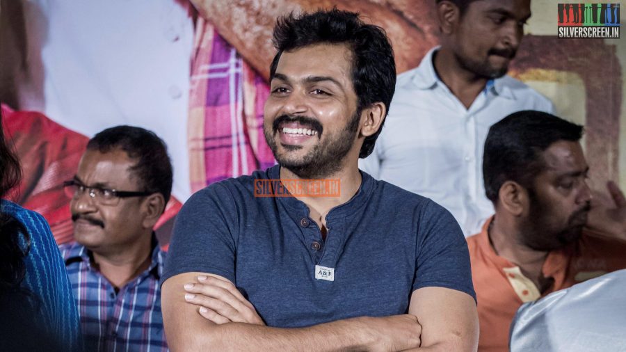 Karthi & Lakshmi Menon HQ Photos from Komban Success Meet