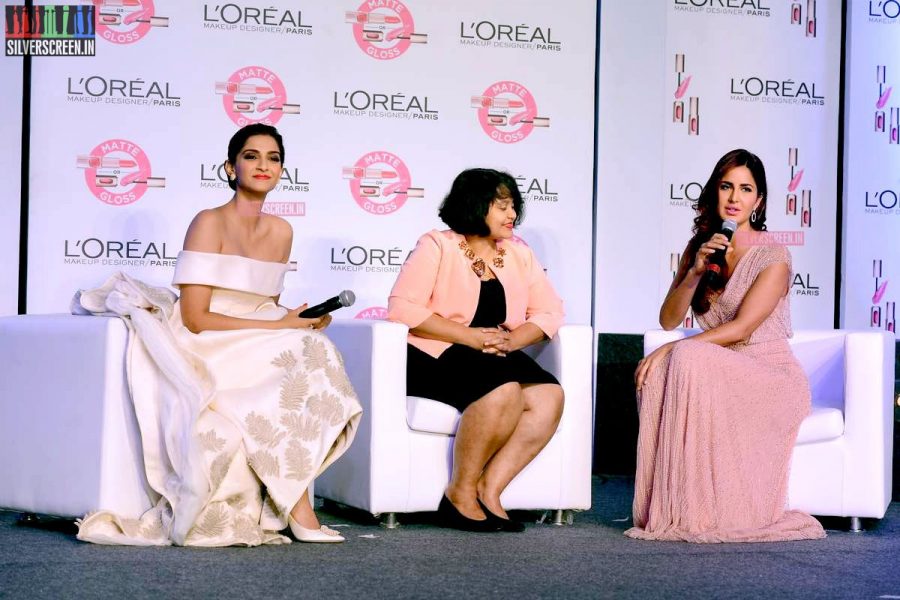 Katrina Kaif and Sonam Kapoor at a L'Oreal Promo for Cannes 2015