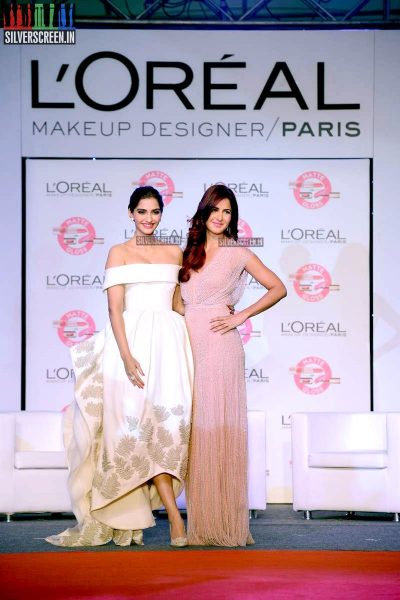 Katrina Kaif and Sonam Kapoor at a L'Oreal Promo for Cannes 2015