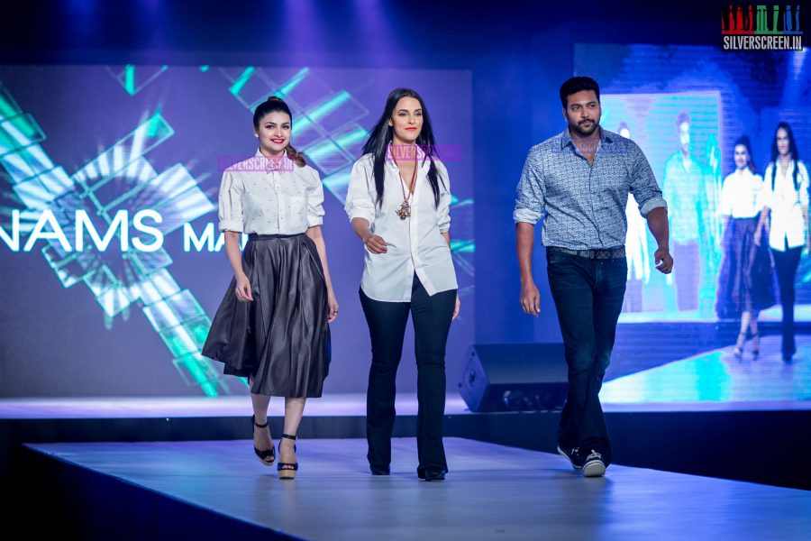 Actress Neha Dhupia, Prachi Desai and Jayam Ravi HQ Photos from a Fashion Event for Barakah And Anams Man, Spring Summer 2015 Collection in Chennai