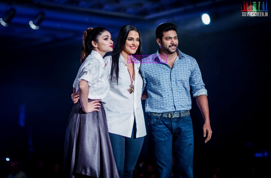 Actress Neha Dhupia, Prachi Desai and Jayam Ravi HQ Photos from a Fashion Event for Barakah And Anams Man, Spring Summer 2015 Collection in Chennai