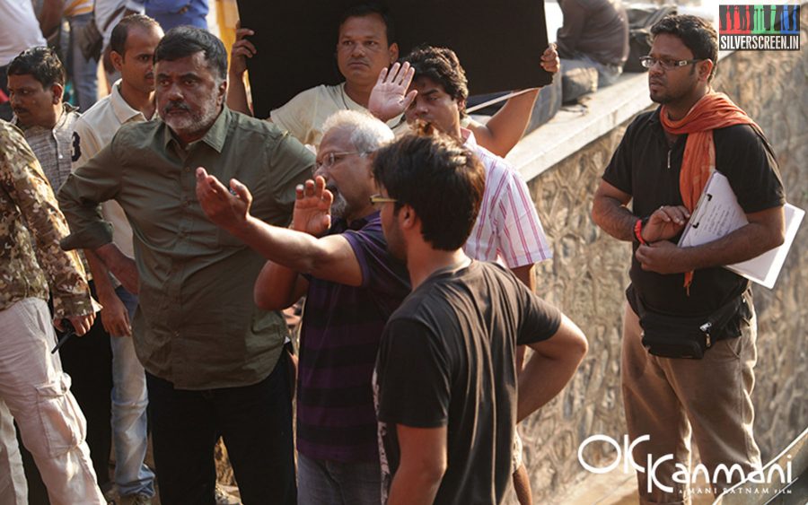 Cinematographer PC Sreeram and Director Mani Ratnam in Oh Kadhal Kanmani Movie Working Stills
