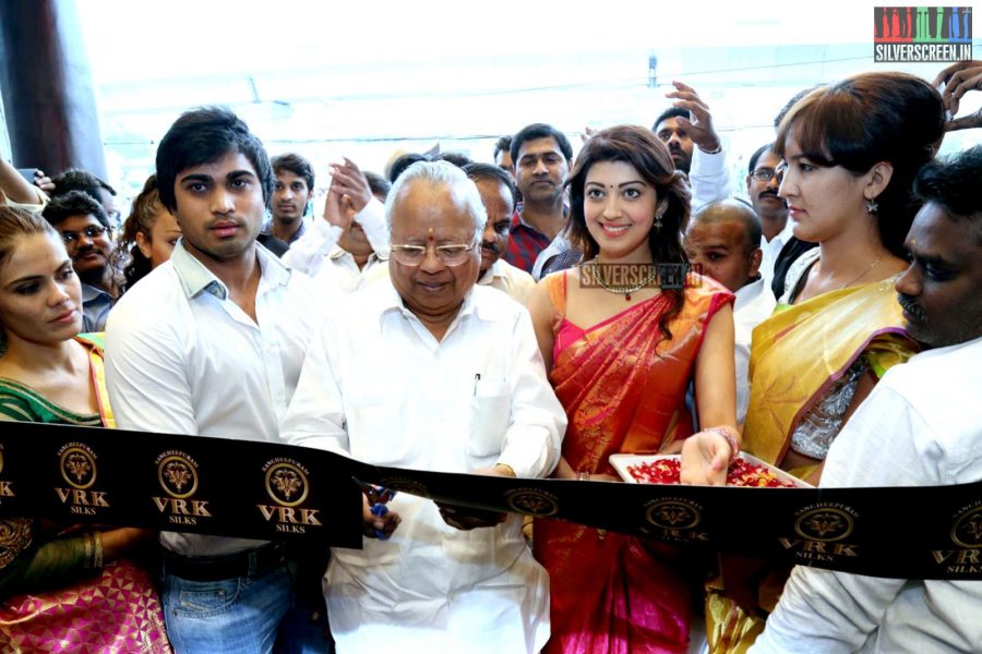 Pranitha Launches VRK Silks Showroom