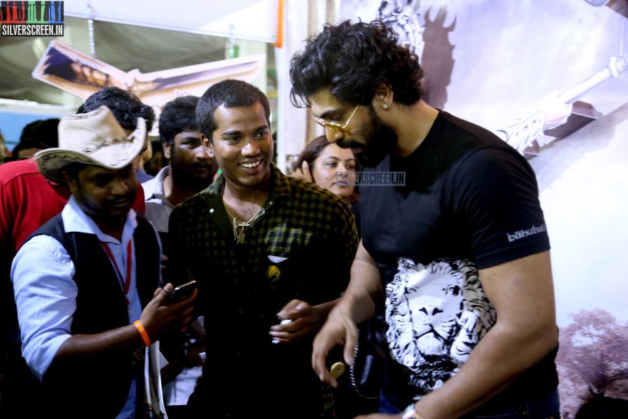 Tamannaah and Rana at Baahubali Zone in ComicCon Bangalore