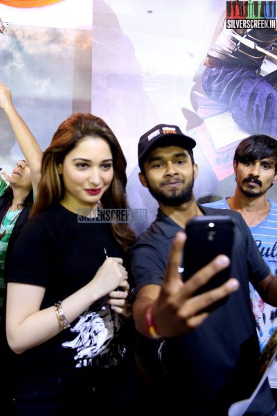 Tamannaah and Rana at Baahubali Zone in ComicCon Bangalore