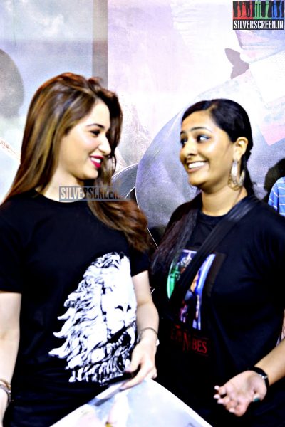 Tamannaah and Rana at Baahubali Zone in ComicCon Bangalore