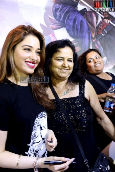 Tamannaah and Rana at Baahubali Zone in ComicCon Bangalore