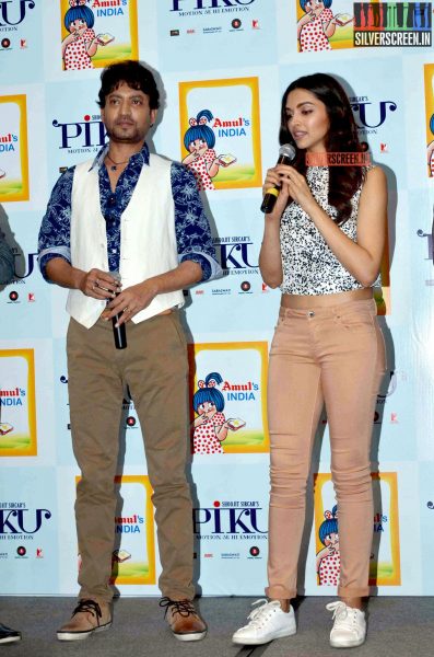 Deepika Padukone and Irrfan Khan at Amul book launch