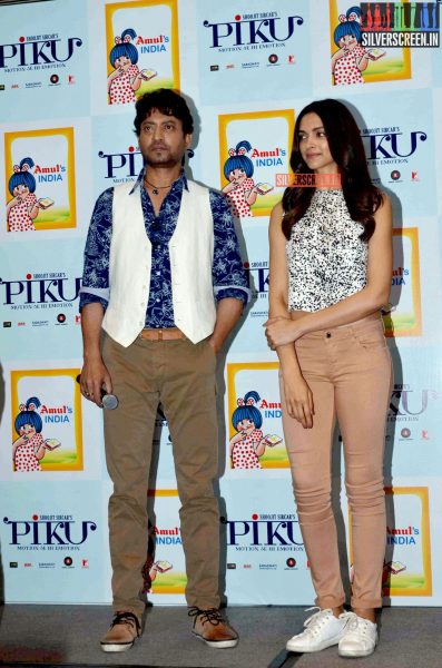 Deepika Padukone and Irrfan Khan at Amul book launch