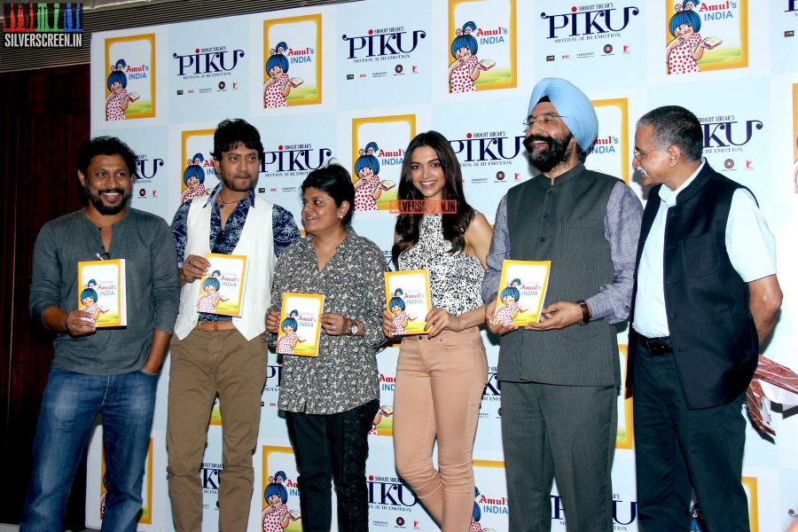 Deepika Padukone and Irrfan Khan at Amul book launch