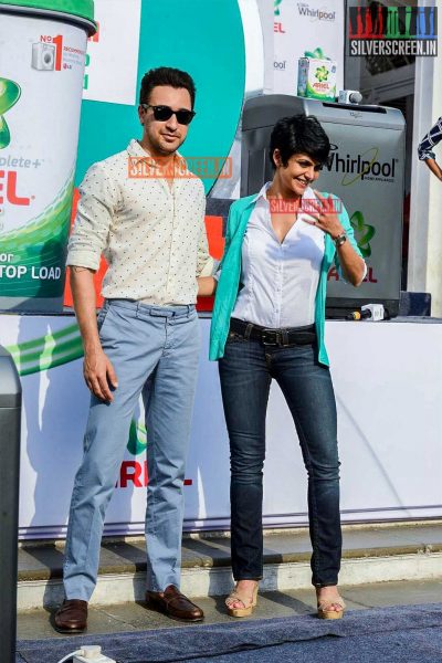 Imran Khan and Mandira Bedi at Ariel Share The Load Event with Whirlpool India