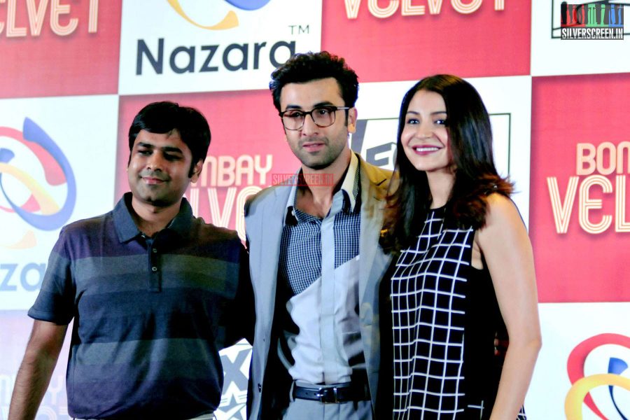 Ranbir and Anushka at Bombay Velvet Game Launch