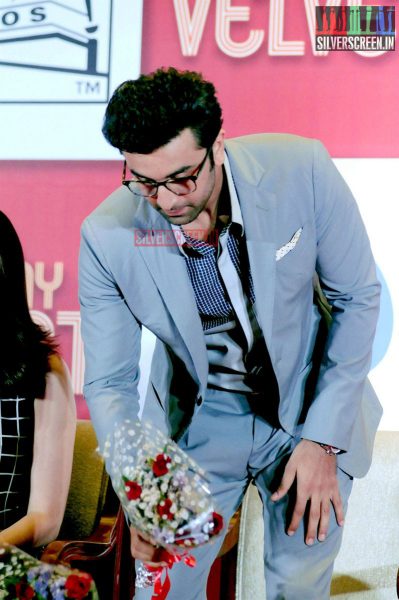 Ranbir and Anushka at Bombay Velvet Game Launch