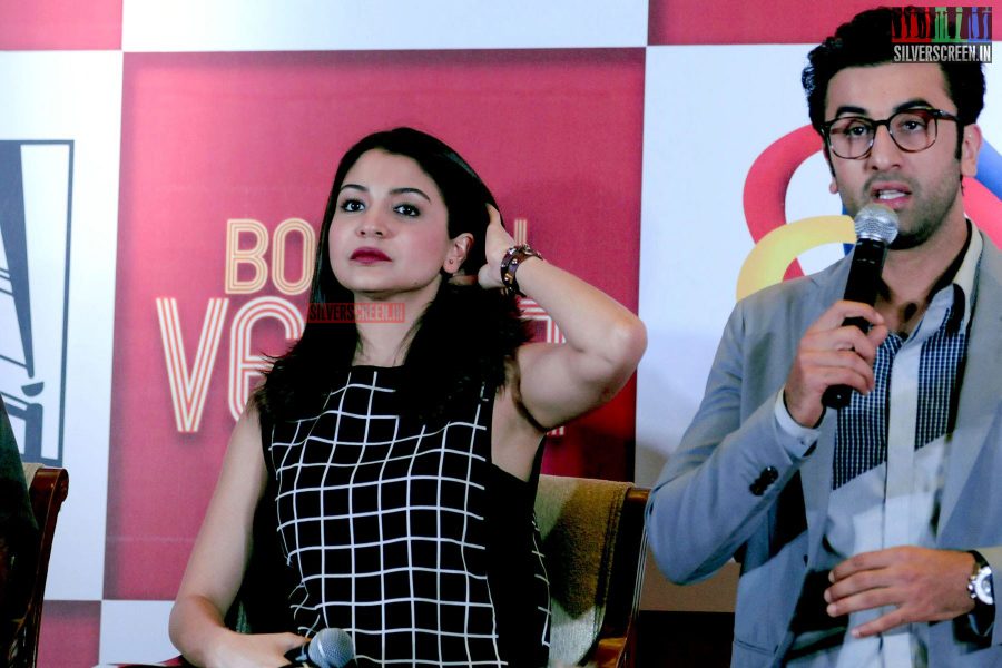 Ranbir and Anushka at Bombay Velvet Game Launch