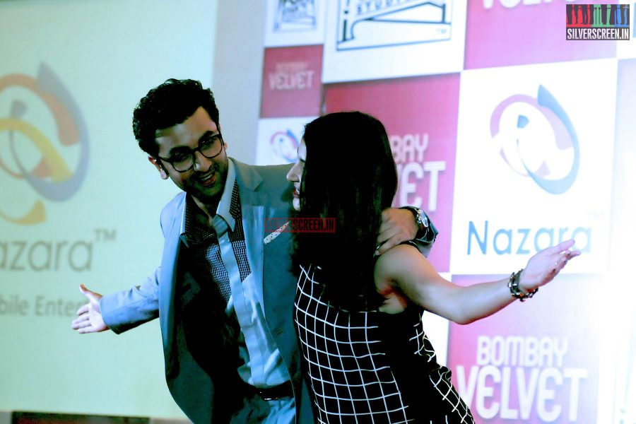 Ranbir and Anushka at Bombay Velvet Game Launch