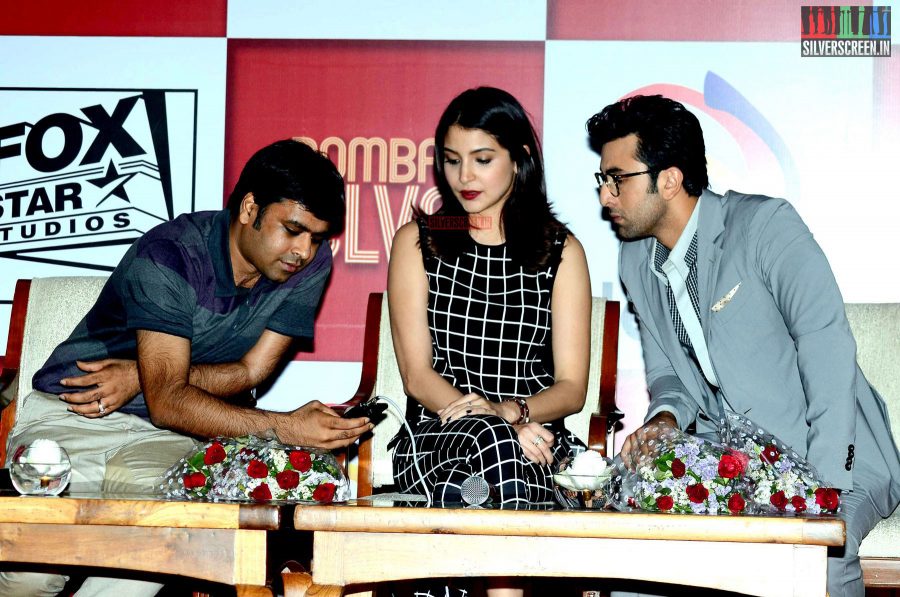 Ranbir and Anushka at Bombay Velvet Game Launch