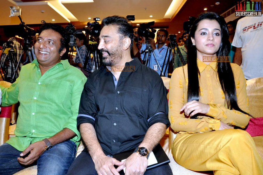 Trisha Krishnan at Cheekati Rajyam (Thoongavanam) Movie Press Meet