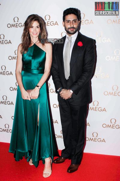 Abhishek & Cindy Crawford Launch Omega Constellation Pluma Collection