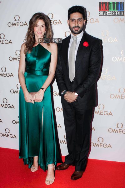 Abhishek & Cindy Crawford Launch Omega Constellation Pluma Collection