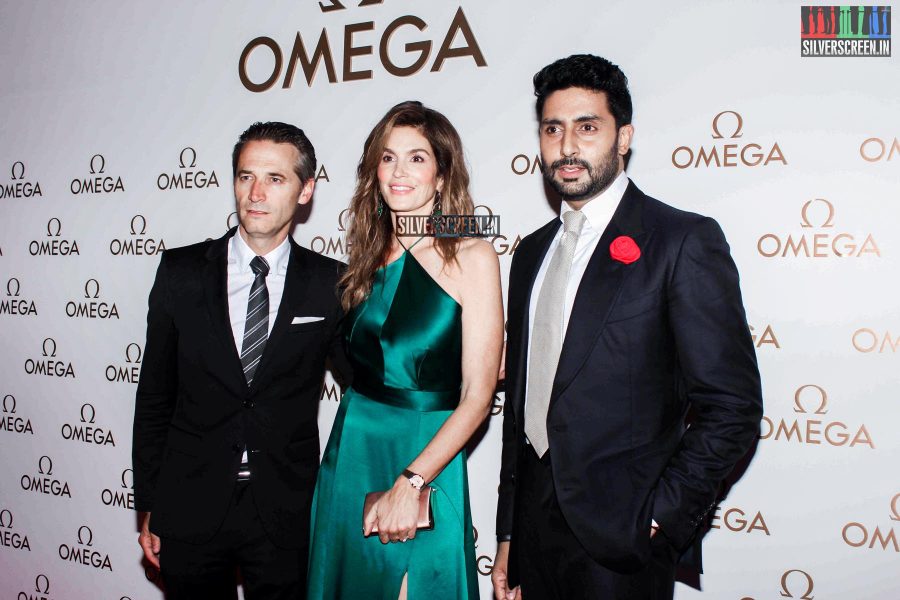 Abhishek & Cindy Crawford Launch Omega Constellation Pluma Collection