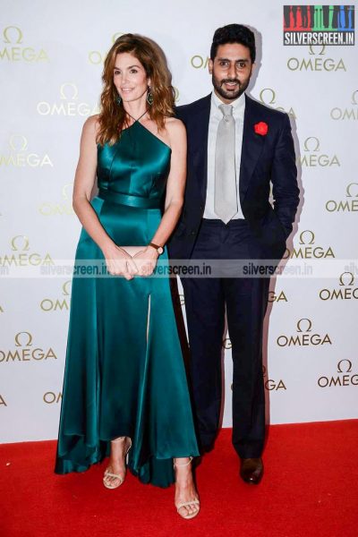 Abhishek & Cindy Crawford Launch Omega Constellation Pluma Collection