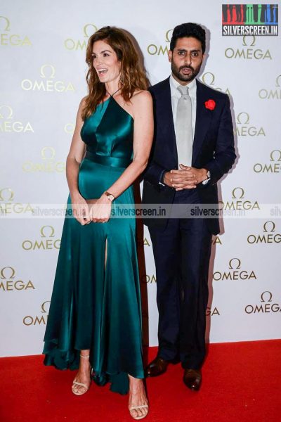 Abhishek & Cindy Crawford Launch Omega Constellation Pluma Collection