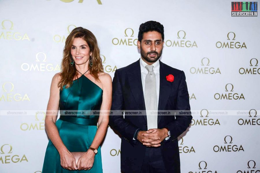 Abhishek & Cindy Crawford Launch Omega Constellation Pluma Collection