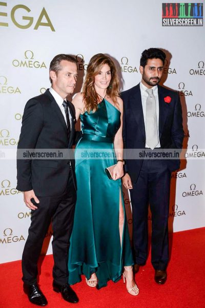 Abhishek & Cindy Crawford Launch Omega Constellation Pluma Collection