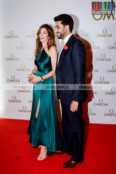 Abhishek & Cindy Crawford Launch Omega Constellation Pluma Collection