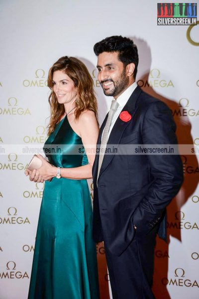 Abhishek & Cindy Crawford Launch Omega Constellation Pluma Collection