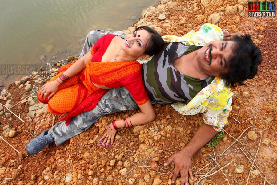 Actor Mansoor Ali Khan and Actress Moumita Chowdhury in Athiradi Movie Stills