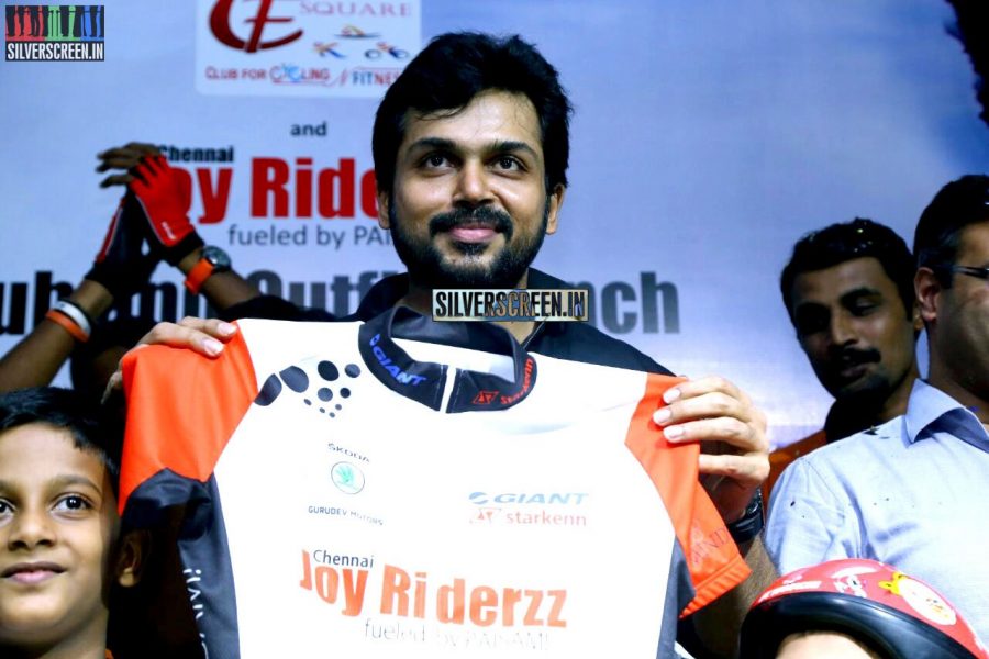 Karthi Sivakumar at Launch of CF Square Cycling Club and Team Jersey