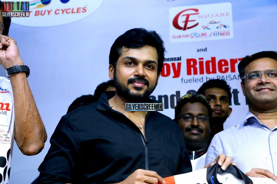 Karthi Sivakumar at Launch of CF Square Cycling Club and Team Jersey