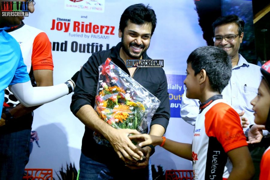 Karthi Sivakumar at Launch of CF Square Cycling Club and Team Jersey