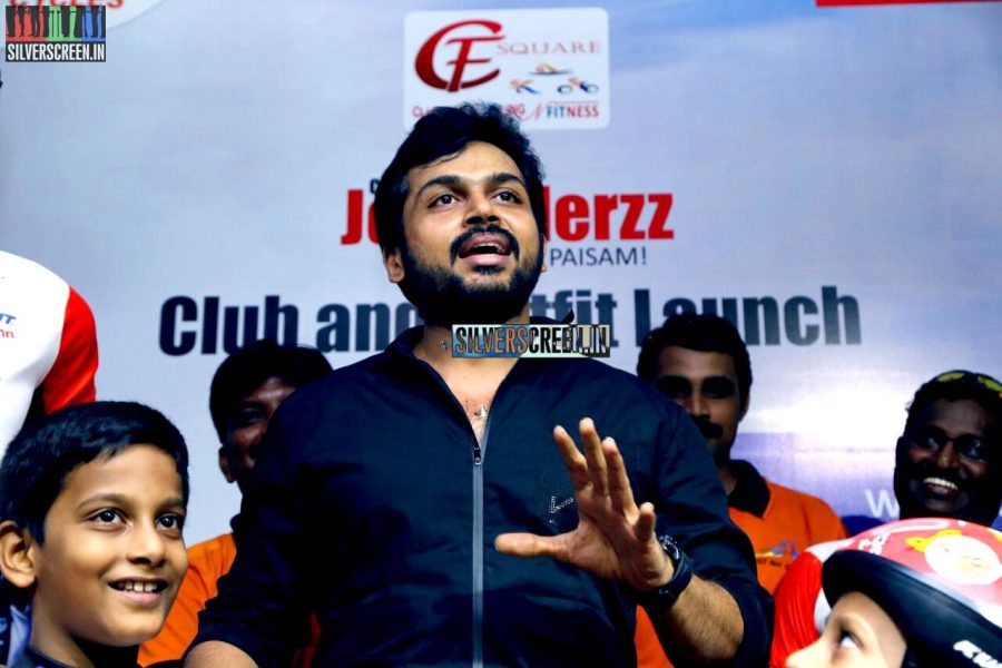 Karthi Sivakumar at Launch of CF Square Cycling Club and Team Jersey