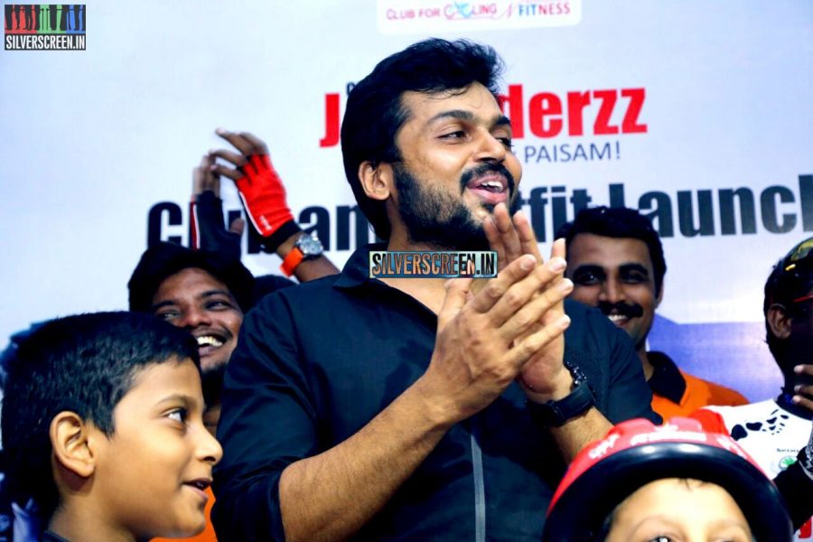 Karthi Sivakumar at Launch of CF Square Cycling Club and Team Jersey