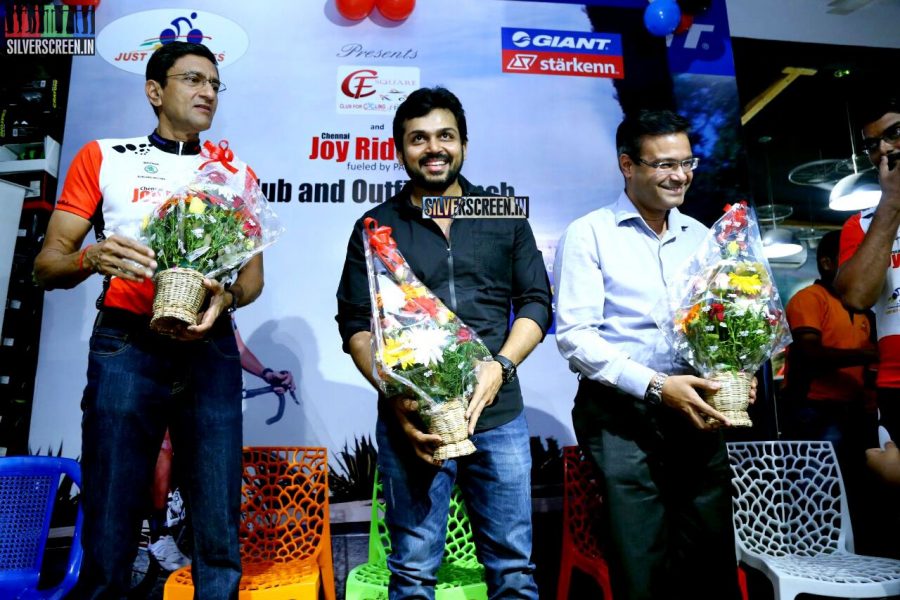 Karthi Sivakumar at Launch of CF Square Cycling Club and Team Jersey