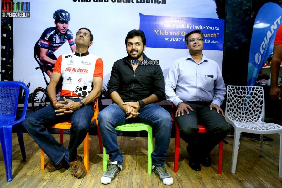 Karthi Sivakumar at Launch of CF Square Cycling Club and Team Jersey