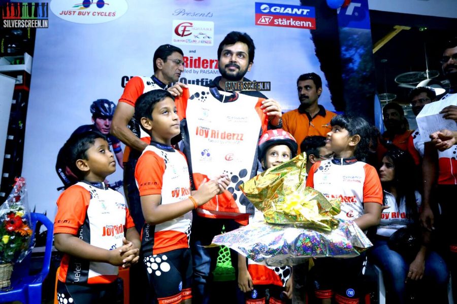 Karthi Sivakumar at Launch of CF Square Cycling Club and Team Jersey