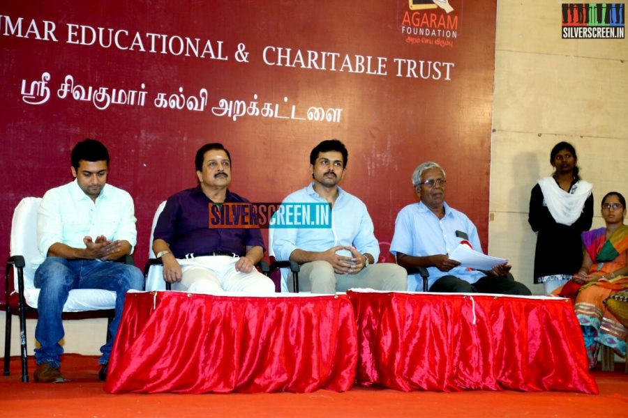 Suriya and Karthi at the Sivakumar Charitable Trust 36th Awards Ceremony