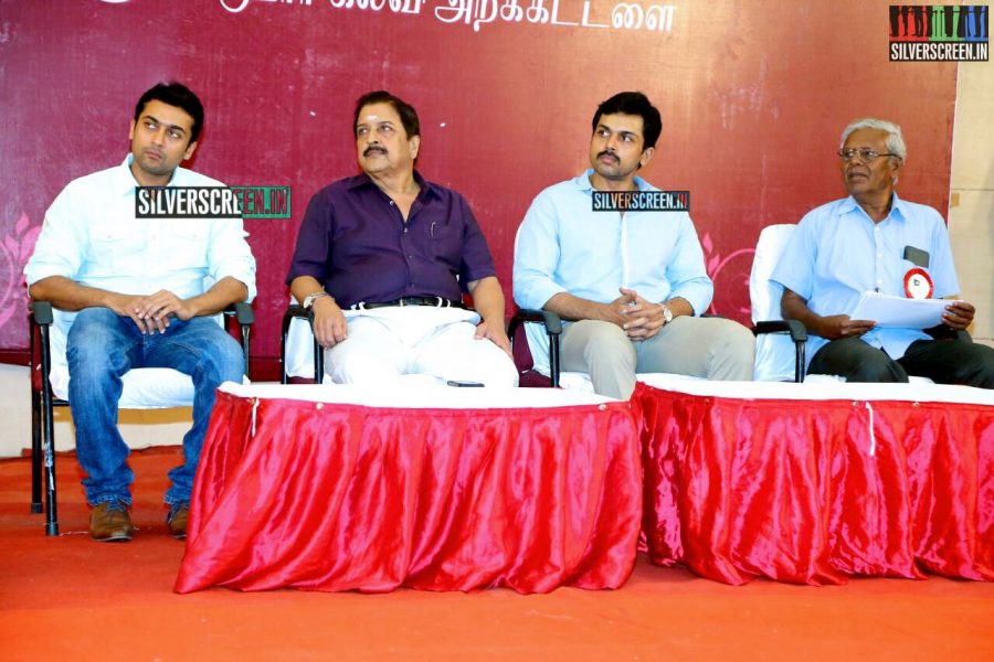 Suriya and Karthi at the Sivakumar Charitable Trust 36th Awards Ceremony