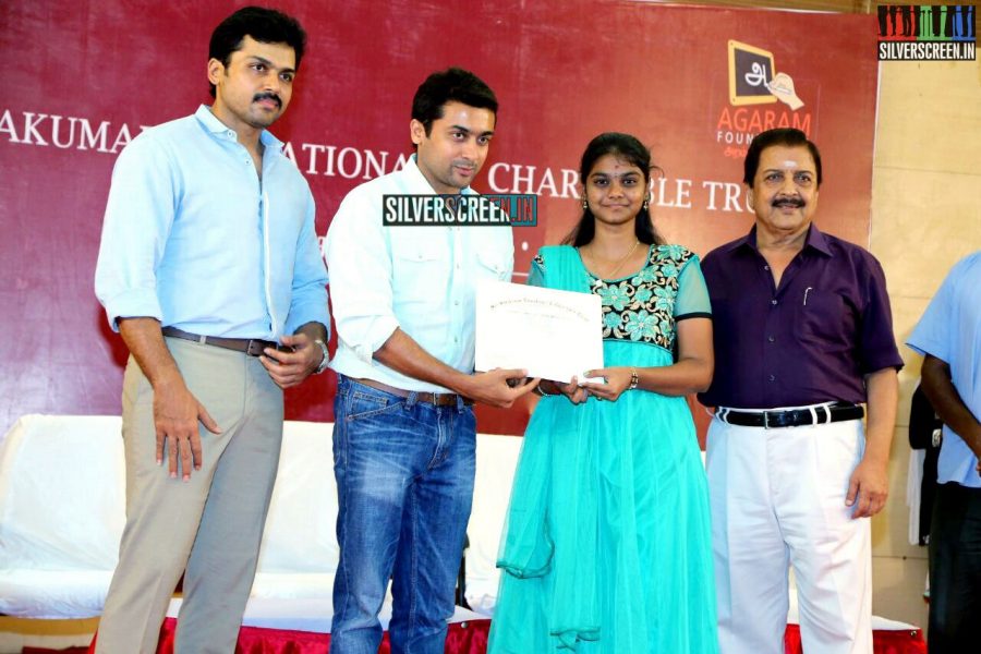 Suriya and Karthi at the Sivakumar Charitable Trust 36th Awards Ceremony