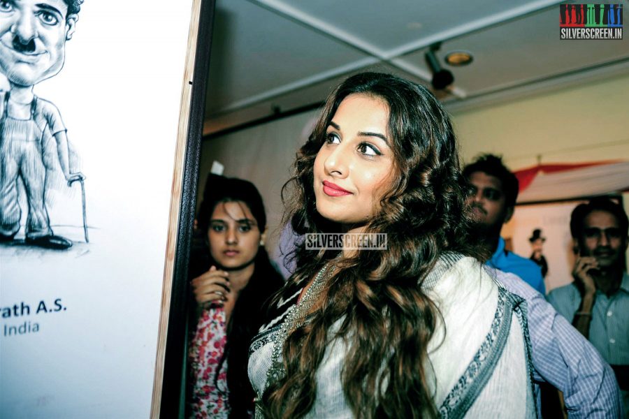 Vidya Balan Inaugurates Chaplin Lines Exhibition